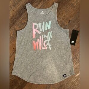Girl Adidas Grey run wild tank top